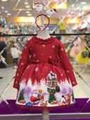 MODAVALS YILBAŞI TASARIMLI UZUN KOL KIZ ÇOCUK ABİYE & TAÇ KOMBİN thumbnail 6