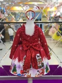 MODAVALS YILBAŞI TASARIMLI UZUN KOL KIZ ÇOCUK ABİYE & TAÇ KOMBİN thumbnail 7