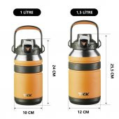 TKK Çelik Termos 1000Ml Turuncu - 3