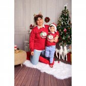 MODAVALS NOEL BABA BASKILI YILBAŞI AİLE KOMBİN SWEAT thumbnail 1