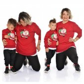 MODAVALS NOEL BABA BASKILI YILBAŞI AİLE KOMBİN SWEAT thumbnail 5