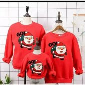 MODAVALS NOEL BABA BASKILI YILBAŞI AİLE KOMBİN SWEAT thumbnail 8