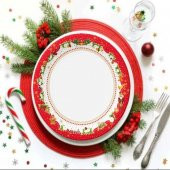 Yılbaşı Karton Tabak Bardak 8 li - 2