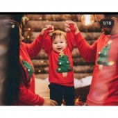 MODAVALS ÇAM AĞACI BASKILI YILBAŞI AİLE KOMBİN SWEAT thumbnail 1