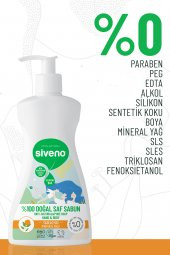 Siveno %100 Doğal Sıvı Kastil Sabun Portakal Yağlı Yoğun Nemlendirici Arındırıcı Bitkisel Vegan 300 ml - 3