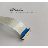 14 Pin 1Mm Adımlı Dik Flex Soketi Flex Ffc Konnektörü 14-1-Dik - 4
