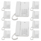 Karel TM140 Analog Masaüstü Kablolu Telefon 10'lu Fırsat Paketi Beyaz - 1