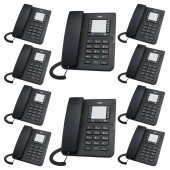 Karel TM142 Analog Masaüstü Kablolu Telefon 10'lu Fırsat Paketi Siyah - 1