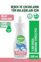 Siveno %100 Doğal Emzik Ve Biberon Temizleyicisi Bitkisel Elde Bulaşık Sabunu Nemlendirici Vegan 500 ml - 1