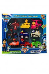 Ethem Oyuncak 9'lu Paw Patrol Araçlı Set G9, 9'lu Araç Seti - 1