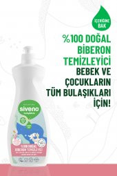Siveno %100 Doğal Emzik Ve Biberon Temizleyicisi Bitkisel Elde Bulaşık Sabunu Nemlendirici Vegan 500 ml - 3