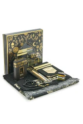 Özel Kutulu Damat Bohçasına Uygun Hediyelik Çeyizlik Seccade Seti Siyah thumbnail 1