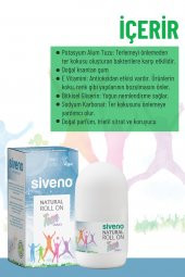Siveno %100 Doğal Roll-On Unısex Deodorant Ter Kokusu Önleyici Bitkisel Lekesiz Vegan 50 ml - 3