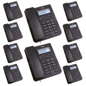 Karel TM145 Kablolu Ekranlı Masaüstü Telefon 10'lu Fırsat Paketi Siyah - 1