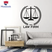Ofis, Çalışma Odası Duvar Sticker Adalet Hukuk Bürosu Mahkeme Büro Tarzı Çıkartmalar Terazi - 1