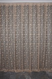 KDK 1080 DESEN GOLD RENK TEK KANAT Hazır dikilmiş Pileli Fon Perde 300*260 cm - 1