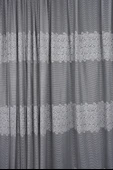 KDK 1260 DESEN GRİ RENK TEK KANAT Hazır dikilmiş Pileli Fon Perde 300*260 cm thumbnail 4