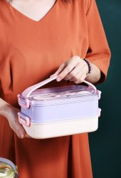 Vagonlife XC-462 1400ml Sarı Çelik Saklama Kabı thumbnail 4