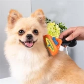 Köpeklere Medium Kolay Temizlenir Uzun Tüylü Tarama Fırçası Toplayıcı Çelik Tarak - 10