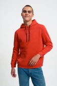 Loft 2034269 Kırmızı Kapüşonlu Erkek Sweat - 1
