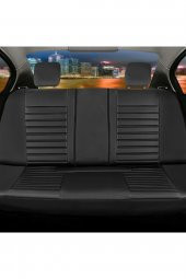 Fiat Tempra Uyumlu Lüks Deri Oto Koltuk Kılıfı Ön/Arka 5Li Set Original Siyah - 2