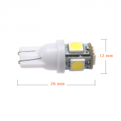 Space Dekoratif Led Ampul T10-2x5 SMD Led Mavi 12V/LAAM118-2-12 - 4