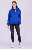 Mavi Basic Oversize Kadın Kapüşonlu Hoodie 3 iplik Sweatshirt - 1