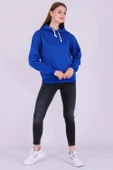 Mavi Basic Oversize Kadın Kapüşonlu Hoodie 3 iplik Sweatshirt - 2
