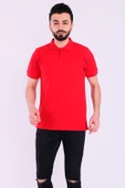 Kırmızı Basic Polo Yaka Erkek Tshirt - 1