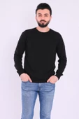 Siyah Basic Erkek 2 iplik Sweatshirt - 5