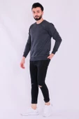 Antrasit Basic Erkek 2 iplik Sweatshirt - 3
