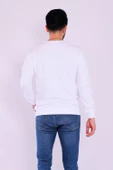 Beyaz Basic Erkek 2 iplik Sweatshirt thumbnail 7