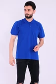 Saks Mavi Basic Polo Yaka Erkek Tshirt - 1