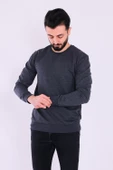 Antrasit Basic Erkek 2 iplik Sweatshirt - 5
