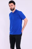 Saks Mavi Basic Polo Yaka Erkek Tshirt - 3