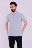Gri Basic Polo Yaka Erkek Tshirt - 1