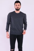 Antrasit Basic Erkek 2 iplik Sweatshirt - 1
