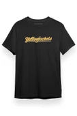 Yellowjackets Lettering Siyah Kısa kol Erkek Tshirt thumbnail 1