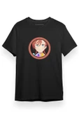 Love Live Anime Superstar Circle Orange Siyah Kısa kol Erkek Tshirt - 1