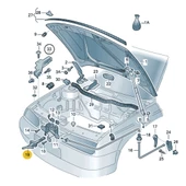 VW Bora 1999-2005 Motor Kaput Açma Emniyet Mandalı 1J5823593C - 4