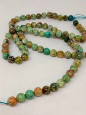 Turkuaz Taşı YARIM Dizi 10mm (Peru) (18cm uzunluğundadır) thumbnail 3