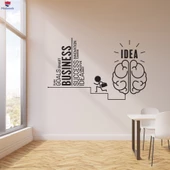 Ofis, Çalışma Odası Duvar Sticker İş Fikri Ev Ofis İlham Sanat Sözleri Etiketler - 1