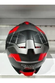 KASK SWAY SW-865 ST TİTANYUM/RED/BLACK GÜNEŞ GÖZLÜKLÜ - 3