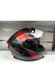 KASK SWAY SW-865 ST TİTANYUM/RED/BLACK GÜNEŞ GÖZLÜKLÜ - 2