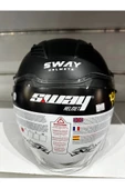 KASK SWAY SW-766 MAT SİYAH ÇENESİZ GÜNEŞ GÖZLÜKLÜ - 3