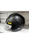 KASK SWAY SW-766 MAT SİYAH ÇENESİZ GÜNEŞ GÖZLÜKLÜ - 1