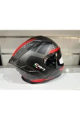 KASK CRN FS-867 MAT GREY/BLACK/RED GÜNEŞ VİZÖRLÜ - 5