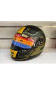 Kask Mt Jarama Baux B6 Mat Yeşil/sarı/siyah Cafe Racer - 1