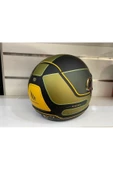 Kask Mt Jarama Baux B6 Mat Yeşil/sarı/siyah Cafe Racer - 3