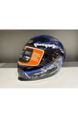 Kask B-503 (817) Güşeş Vizörlü Croco Mavi - 1